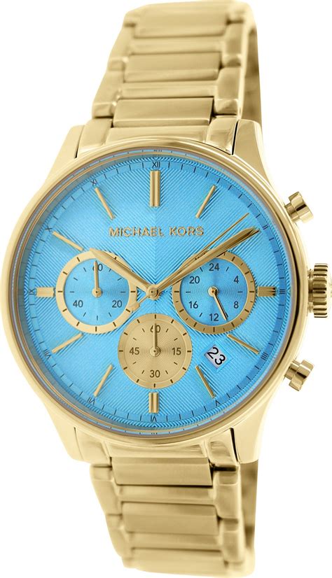 michael kors gage chronograph watch|Michael Kors turquoise face watch.